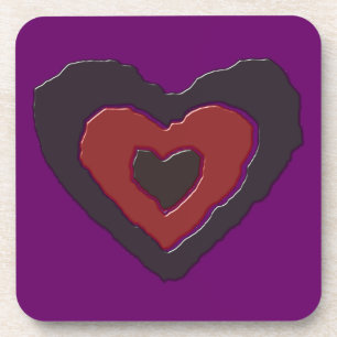Gothic Melting Love Heart Coaster
