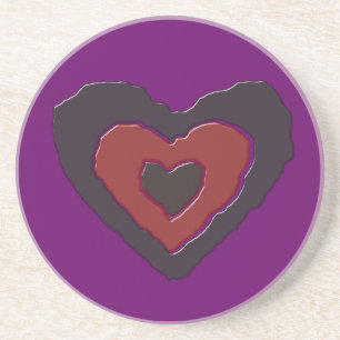 Gothic Melting Love Heart Coasters