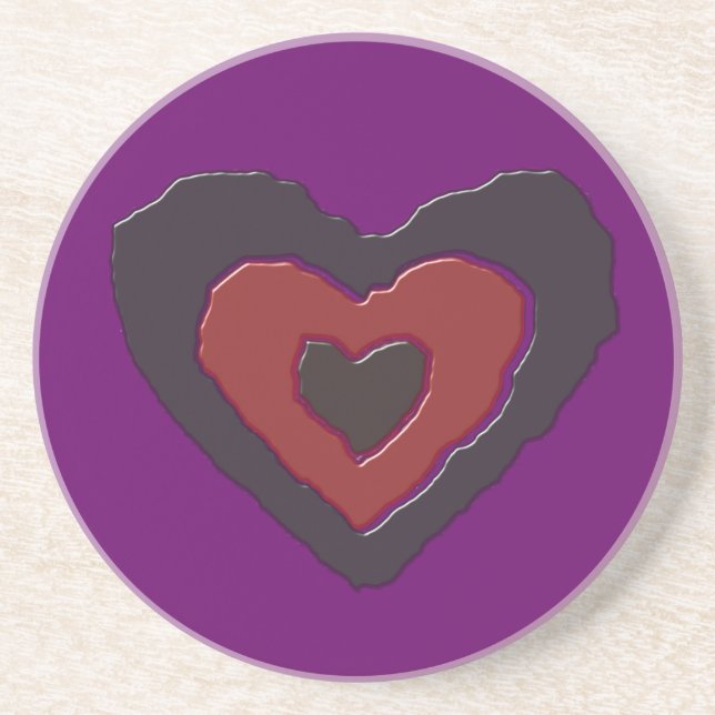 Gothic Melting Love Heart Coasters (Front)
