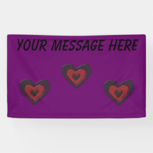 Gothic Melting Love Heart Custom Banner