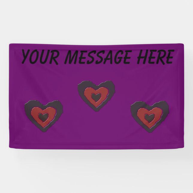 Gothic Melting Love Heart Custom Banner (Horizontal)