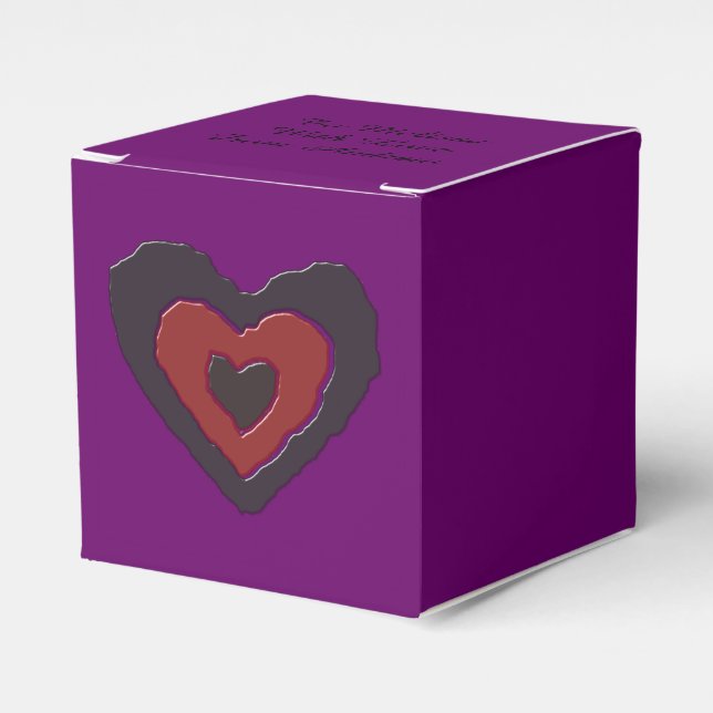 Gothic Melting Love Heart Custom Favour Box (Front Side)