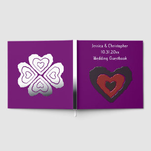 Gothic Melting Love Heart Custom Wedding Guest Book