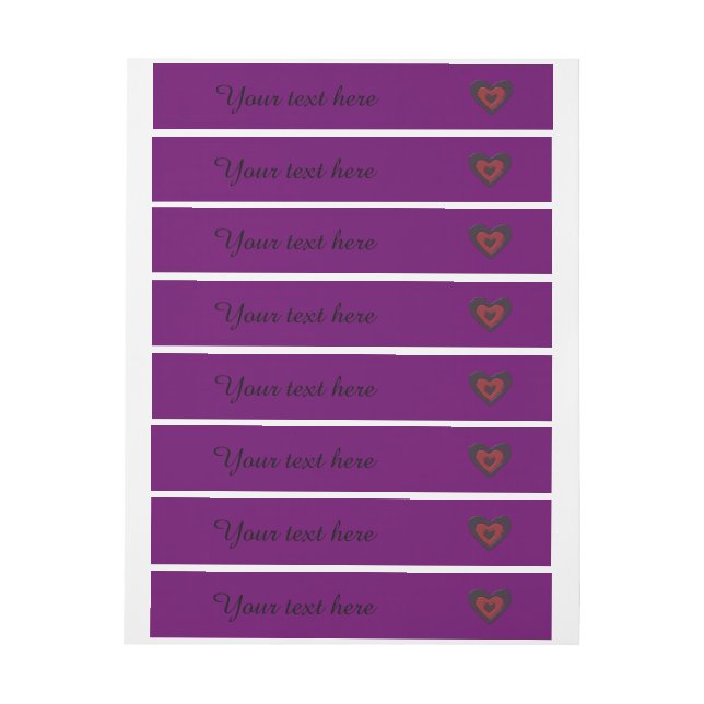 Gothic Melting Love Heart Customisable Labels (Sheet)