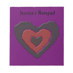 Gothic Melting Love Heart Customisable Notepad