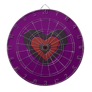 Gothic Melting Love Heart Dart Board