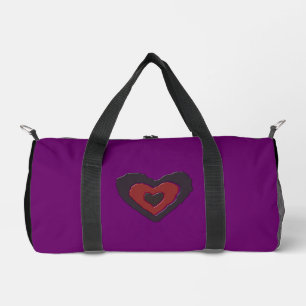 Gothic Melting Love Heart Duffle Bag