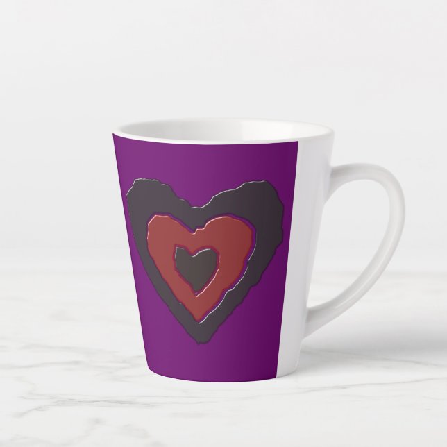 Gothic Melting Love Heart Latte Mug (Right)