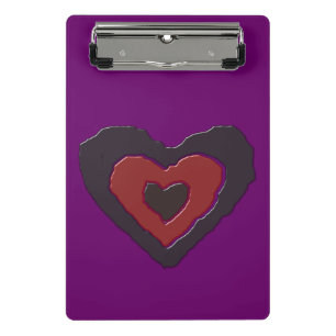 Gothic Melting Love Heart Mini Clipboard