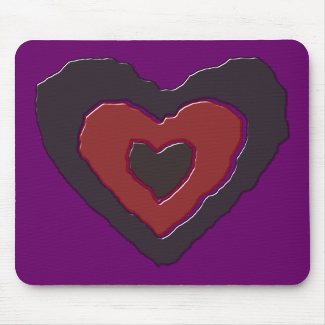 Gothic Melting Love Heart Mousepad (Front)
