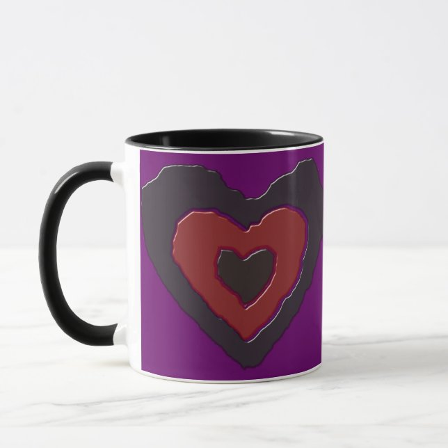 Gothic Melting Love Heart Mug (Left)