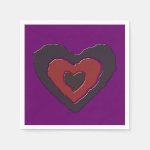 Gothic Melting Love Heart Paper Napkins