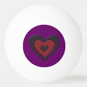 Gothic Melting Love Heart Ping Pong Ball