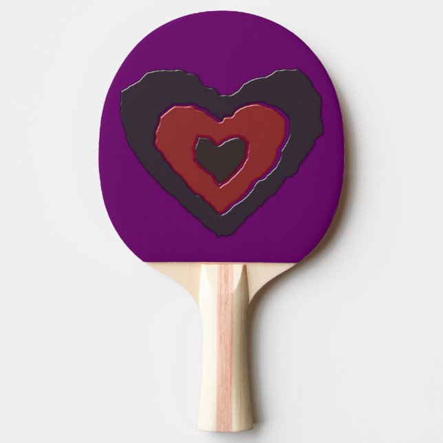 Gothic Melting Love Heart Ping Pong Paddle (Front)
