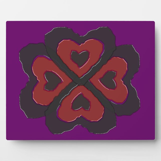 Gothic Melting Love Heart Plaque (Front)