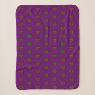 Gothic Melting Love Heart Sherpa Blanket