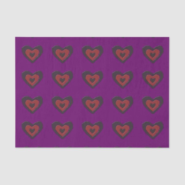 Gothic Melting Love Heart Tissue Paper (Front)