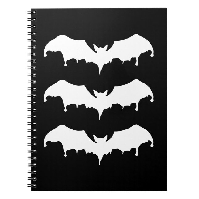 Gothic Melting Vampire Bats Notebook (Front)