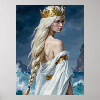 Gothic Mermaid Swan Queen Fantasy Poster