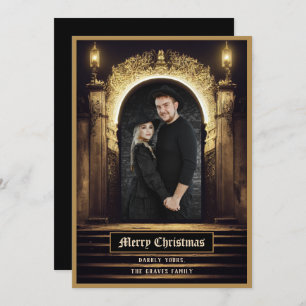 Gothic Merry Christmas Holiday Card