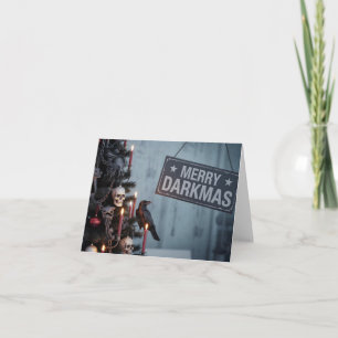 Gothic "Merry Darkmas" Horror Christmas Tree Card