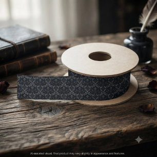 Gothic Midnight Victorian Raven Satin Ribbon
