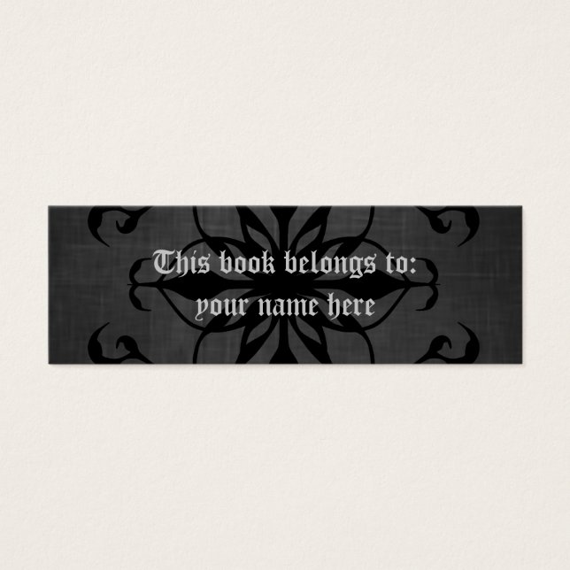 Gothic mini bookmarkers or skinny business cards (Front)