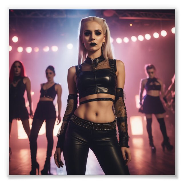 Gothic Models on Stage Photo Print (Front)
