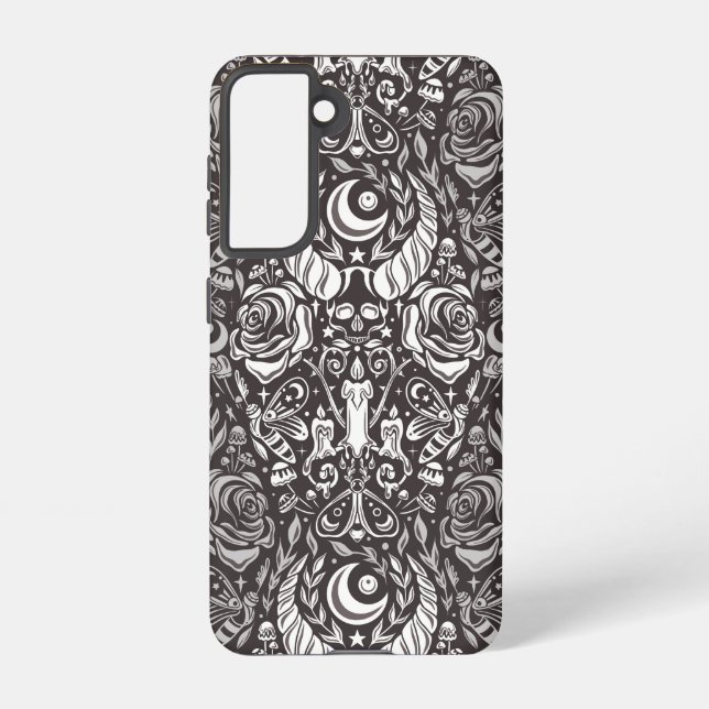 Gothic monochrome pattern samsung galaxy s21 case (Back)