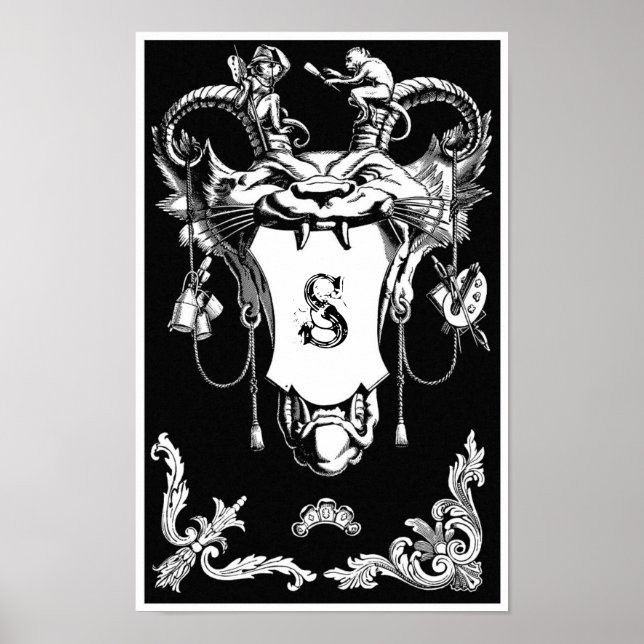 Gothic monster antique architectural decoration  (Front)