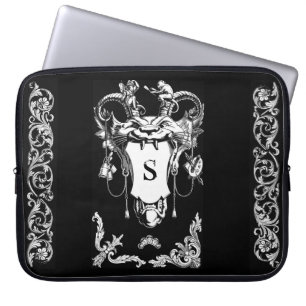 Gothic monster antique architectural decoration laptop sleeve