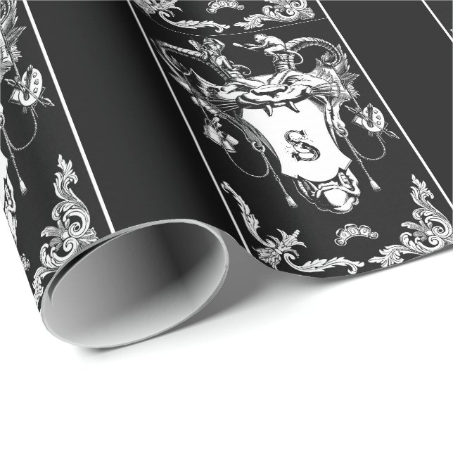 Gothic monster antique architectural decoration  wrapping paper (Roll Corner)