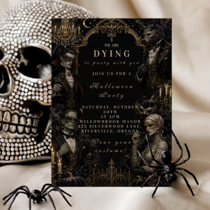 Gothic Monster Halloween Masquerade Invitation