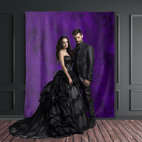 Gothic Moody Black & Purple Vintage Abstract
