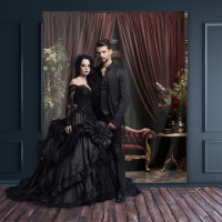 Gothic Moody Dark Victorian Burgundy Green Parlour