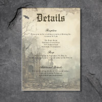 Gothic Moody Scenes Vintage Cream & Black Details