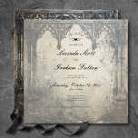 Gothic Moody Scenes Vintage Cream & Black Invitation<br><div class="desc">Step into a world of dark enchantment with our gothic wedding invitation and suite cards, a hauntingly beautiful collection that embraces the allure of the mysterious. This exquisitely designed features a variety of dark and moody scenic backgrounds, showcasing Gothic cathedral arches that evoke a sense of ancient grandeur, accompanied by...</div>