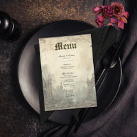 Gothic Moody Scenes Vintage Cream & Black Wedding