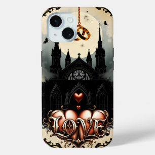 Gothic Moon –Eternal Love Beneath the Midnight Sky iPhone 15 Case