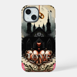 Gothic Moon –Eternal Love Beneath the Midnight Sky iPhone 15 Case