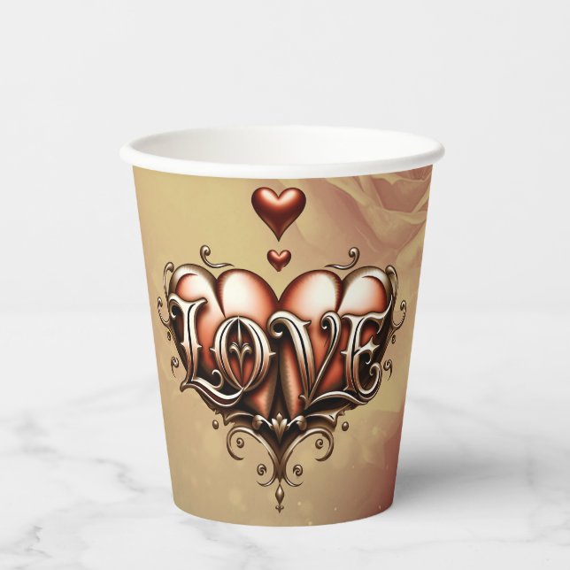 Gothic Moon –Eternal Love Beneath the Midnight Sky Paper Cups (Front)