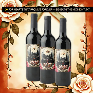 Gothic Moon –Eternal Love Beneath the Midnight Sky Wine Label