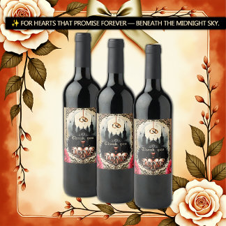 Gothic Moon –Eternal Love Beneath the Midnight Sky Wine Label