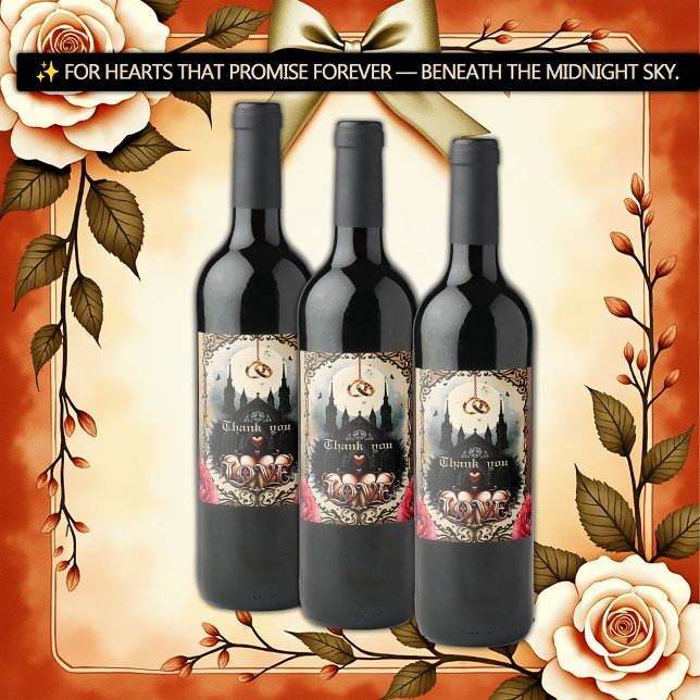 Gothic Moon –Eternal Love Beneath the Midnight Sky Wine Label (Creator Uploaded)