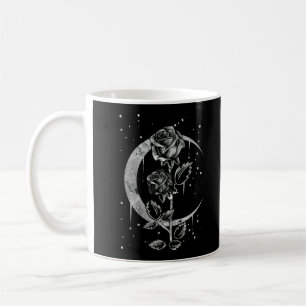 Gothic Moon Rose Crescent Witchy Art Coffee Mug