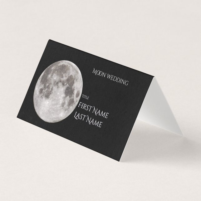 Gothic Moon Wedding party table number (Front)