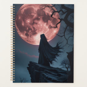 Gothic Moonlight Wraith Spiral Notebook Dark Fan Planner