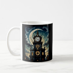 Gothic Moonlit Clocktower Art Tee Coffee Mug