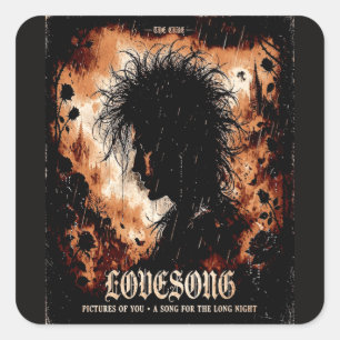 gothic music square sticker