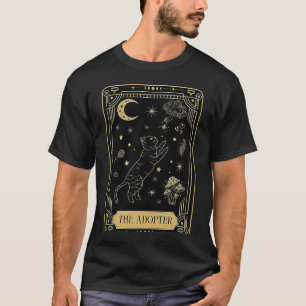 Gothic Mystic Black Cat Adopter Tarot Card Kitten T-Shirt